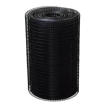 Jackson Wire Welded Garden Fence, 50 ft L, 24 in H, 1/2 x 1 in Mesh, 16 Gauge, Blk, Galvanized