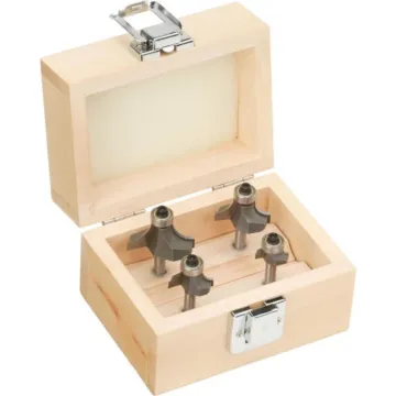 Steelex® 4 Pieces High Carbon Steel Router Bit Set