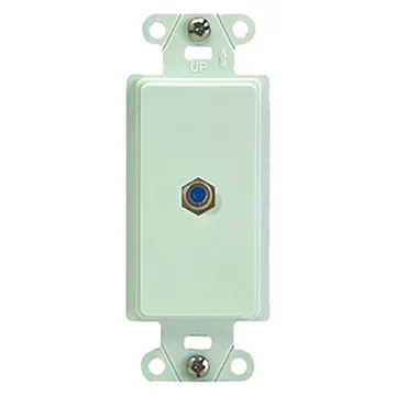 Pass & Seymour White Strap Coax Wall Jack