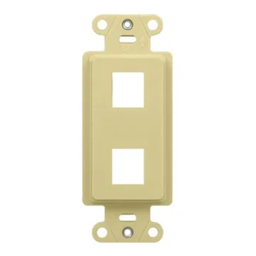 Pass & Seymour 2-Port Decorator Outlet Strap (Ivory)