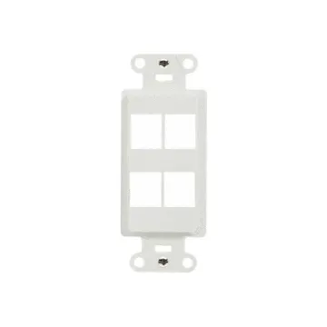 Pass & Seymour 4-Port Decorator Outlet Strap, White WP3414-WH