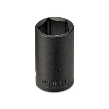 Wright Tool 1/2" Drive 5 Pt Standard Thin Wall Black Industrial Socket - 13/16"