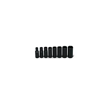Wright Tool 3/8" Drive 8 Piece Set - 6 Point Deep Impact Sockets, 5/16" - 3/4"