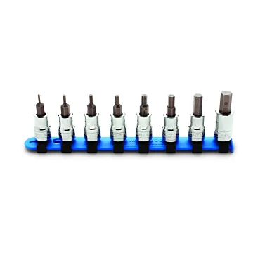 Wright Tool 3/8" Drive 8 Piece Set - Hex Bit Sockets w/Standard Metric Bit, 2mm - 10mm