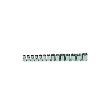 Wright Tool 3/8" Drive 14 Piece Set - 6 Point Standard Metric Sockets, 6mm - 19mm