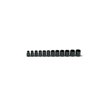 Wright Tool 3/8" Drive 12 Piece Set - 6 Point Standard Metric Impact Sockets, 8mm - 19mm