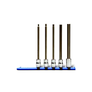 Wright Tool 3/8" Drive 5 Piece Set - Hex Bit Sockets w/Long Length Metric Bit, 4mm - 10mm