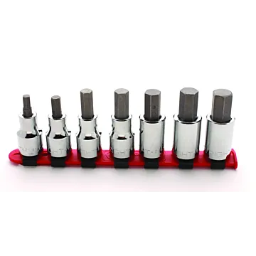 Wright Tool 1/2" Drive 7 Piece Set - Hex Bit Sockets w/Standard Bit, 1/4" - 5/8"