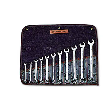 Wright Tool Combination Wrench WRIGHTGRIP® 2.0 Full Polish Set (11pc) 3/8 in. to 1 in. Size