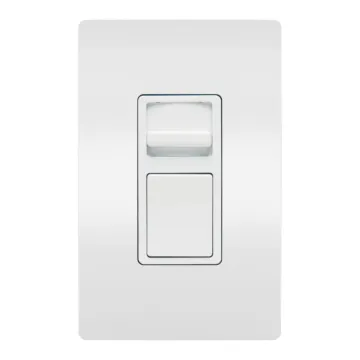 Pass & Seymour Wide Slide Series CFL/LED/Incandescent Single Pole/3-Way Paddle Slide Dimmer, Preset, Tri-Color