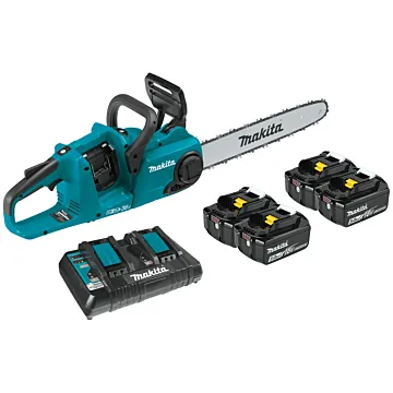 Makita 36V LXT 5.0 Ah Brushless 16 in. Chain Saw w/ 4 Batteries (Kit)