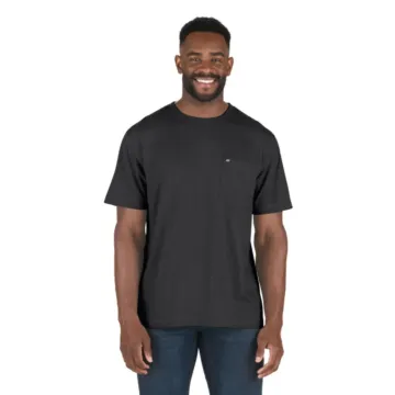 Performance Short Sleeve Pocket Tee (Heathered Black)