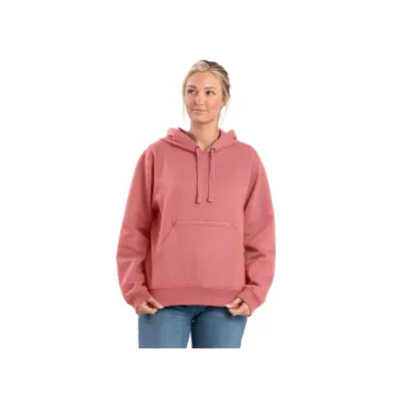 Women's Heritage Zippered Pocket Hooded Pullover Sweatshirt (Pink Plume Heather)