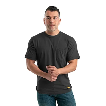 Performance Short Sleeve Pocket Tee (Black)