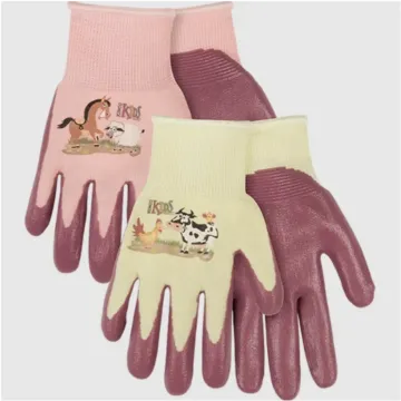 Kids' Knit Nitrile-Coated Gloves (Pink)