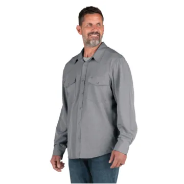 Flex180® UPF Button Down Long Sleeve Shirt (Black Heathered)