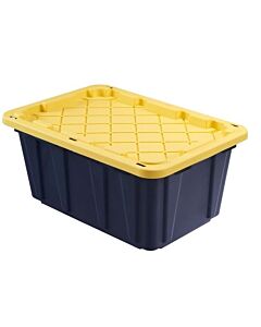 17 gal Black/Yellow Polymer Storage Tote