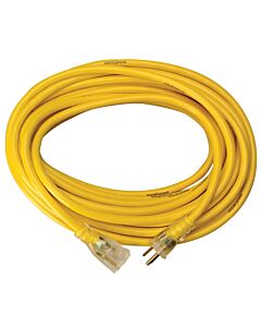 Southwire 12/3 SJTW Premium Lighted End Extension Cord (Yellow) 50 ft