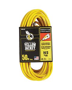 Yellow Jacket 50 ft. 14/3 13A SJTW PREMIUM  Lighted End