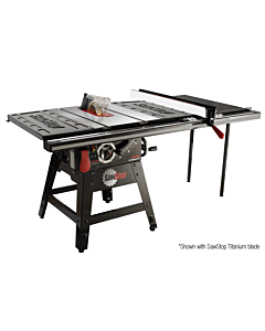 SawStop ASSEMBLY: 1.75HP Contractor Saw with 36&rdquo; Professional T-Glide fence system, rails & extension table