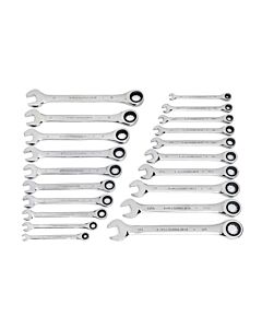 GearWrench 20pc 72-Tooth SAE/Metric Ratcheting Combination Wrench Set