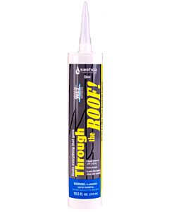 Sashco Through the Roof! Clear Cement & Patching Sealant - 10.5 oz Cartridge