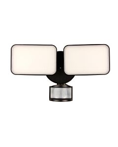 MaxLite 2 Head LED Security Light with Motion Sensor, Black Finish