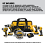 DEWALT 20V MAX* XR Cordless Drill Combo Kit, Brushless, 5-Tool