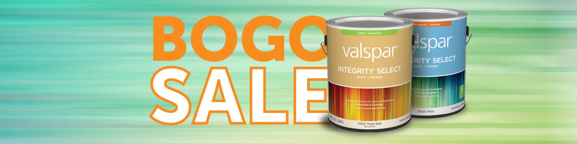 Valspar BOGO Sale banner image