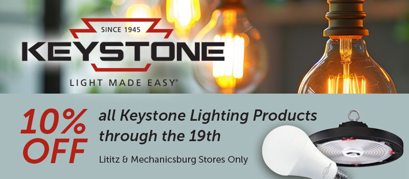 10% off all Keystone Lighting products through October 19